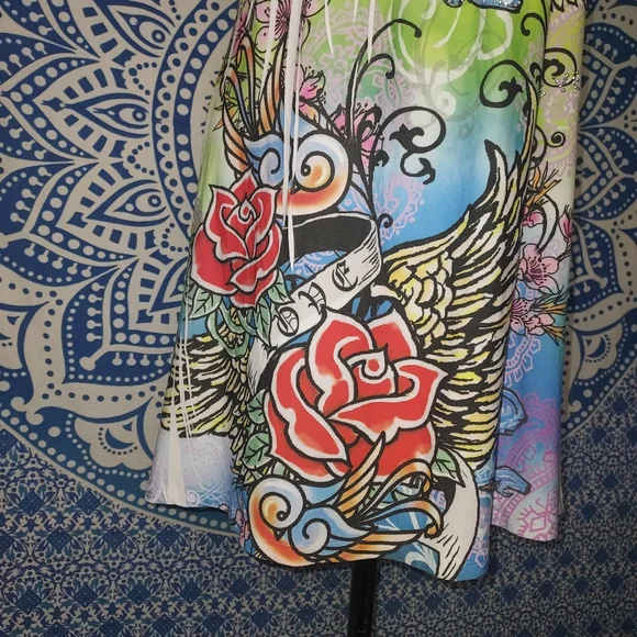 Colorful Graphic Vintage Tank Dress - Picture 2 of 8